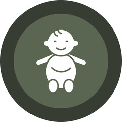 Wall Mural - Baby Glyph Circle Icon