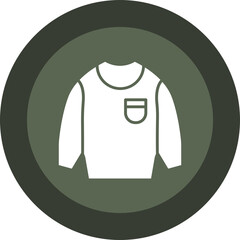 Sticker - Shirt Glyph Circle Icon