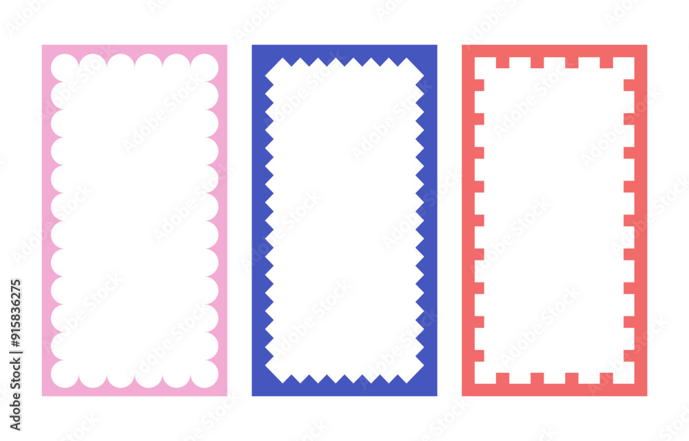 Frame Vector 2 Color Set of three vector frames. Light Vector frame for all sizes and ...