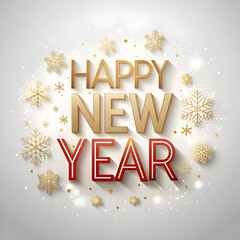 Wall Mural - happy new year text