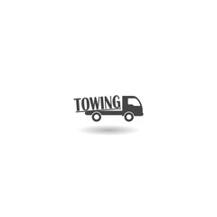 Poster - Tow truck icon with shadow