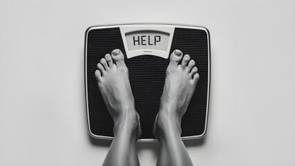 a bathroom scale displaying the weight reading as 
