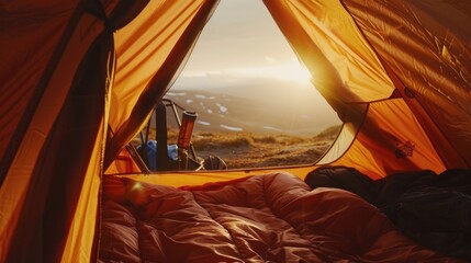 Wall Mural - Sunrise Camping