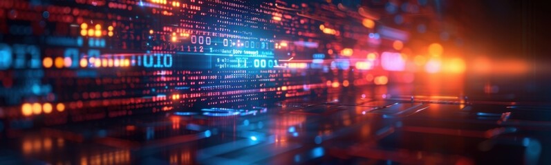 Blurry image of a computer screen with a glowing screen