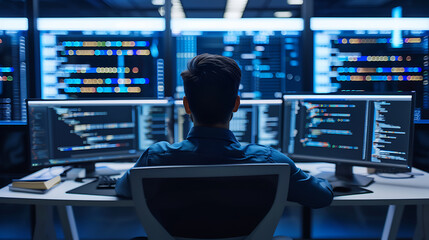 Neon light cloud computing futuristic technology and cloud storage illustration embodies network technologies cyberspace, showcasing a futuristic server in isometric perspective, dark background.