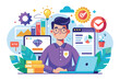 © Iftikhar alam - A professional crafts customizable illustrations for construction brands, utilizing digital tools and creative elements to enhance visual marketing efforts