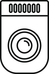 Sticker - Icon of a fingerprint scanner integrated into a modern electronic lock, symbolizing advanced security measures