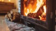 © Anat art - The fireplace crackles warmly, casting a comforting glow throughout the room, inviting relaxation and a sense of safety on a cold winter night. Generative AI