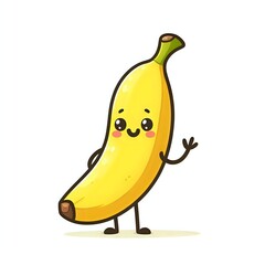 Wall Mural - banana on white background