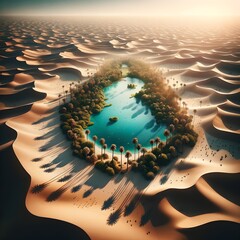 Wall Mural - 3d rendered illustration of a landscape in deserts 