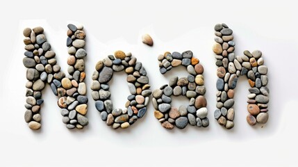 Wall Mural - Personalized postcard perfect for decor created in Pebble Letters.