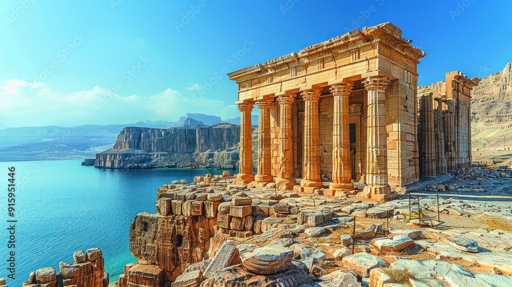 Foto Document the legacy of ancient civilizations, where archaeological ...