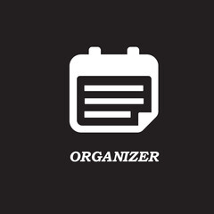 Sticker - Organizer week icon vector image 