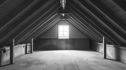 Canvas Print - Vacant attic area