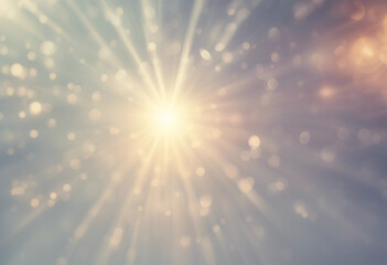 Wall Mural - Abstract sun ray with bokeh lights gradient effect isolated on white and transparent background