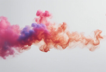 Wall Mural - colorful smoke isolate on white background image ai midjourney generated