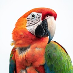 Wall Mural - parrot isolated on white background