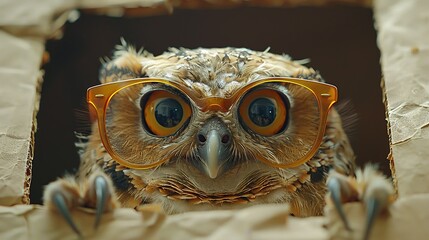 Sticker - Owl in Glasses