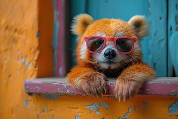 Sticker - Red Panda in Sunglasses