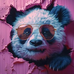 Poster - Cool Panda in Sunglasses