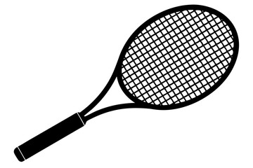 Wall Mural - 
tennis racket icon, tennis racket silhouette vector