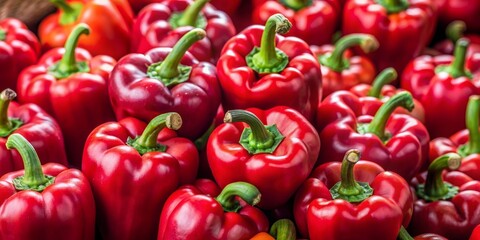 Wall Mural - Vibrant red bell peppers, fresh and full of flavor , produce, vegetables, food, healthy, nutrition, bell peppers, red