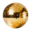 © EL.Khalid - golden disco ball isolated on transparent background