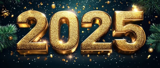 Wall Mural - Happy New Year 2025