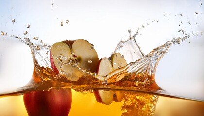 Wall Mural - a splash of apple juice