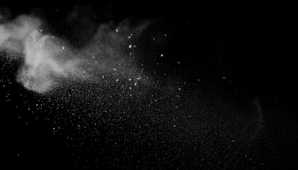 isolated dust dirt particles salt snow powder spray authentic black rough grunge distressed overlay texture surface