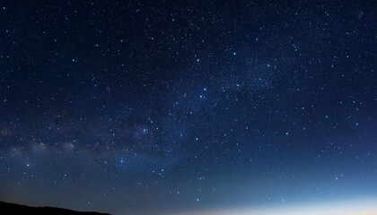 Canvas Print - starry sky background with bright stars in dark night sky