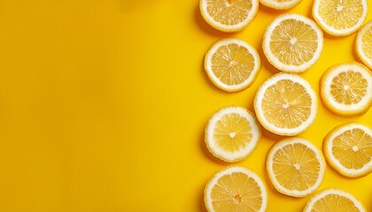 Sticker - lemon citrus slices bold yellow texture summer background