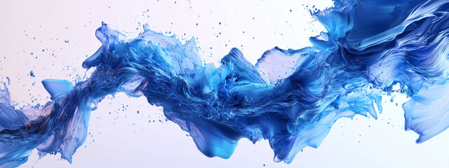 Blue Ink smoke flow creative design, wallpaper