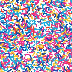 Abstract colorful pattern with bright shapes.