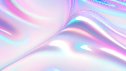 Holographic background seamless trendy iridescent light foil texture. Soft holographic pastel unicorn marble background pattern. Modern pearlescent blurry abstract swirl illustration.	
