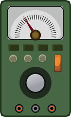 Poster - Analog measuring device with buttons and knobs showing the current value on a scale