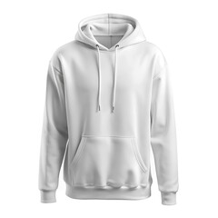 hoodie template White . Hoodie sweatshirt long sleeve with clipping path, hoody for design mockup for print, isolated on white background.