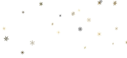 Poster - Whirling Snowflakes: Enthralling 3D Illustration of Falling Festive Snow Crystals