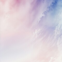 Wall Mural - A dreamy pastel sky with soft pink and purple clouds, perfect for backgrounds and designs requiring a tranquil and ethereal touch.