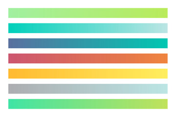 Wall Mural - set of smooth multicolor gradient element background for presentation