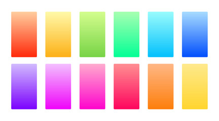 Wall Mural - collection of bright and smooth multicolor vibrant element backdrop design