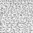 © afzal - Collection of simple geometric seamless ornamental vector leaf's patterns and swatches. White and grey geometric oriental backgrounds.