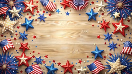 festive background for independence day celebration, freedom, usa, patriotic, fireworks, red white a