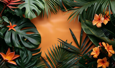 Wall Mural - day of the tropics copy space background