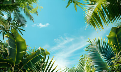 Wall Mural - day of the tropics copy space background