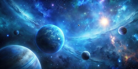 abstract blue background resembling deep space , deep space, abstract, blue, background, galaxy, sta