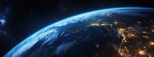 Wall Mural - earth from space at night