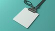 © sa-photo - A high-quality mock-up of a blank ID card with a lanyard, great for corporate and event identity presentations.