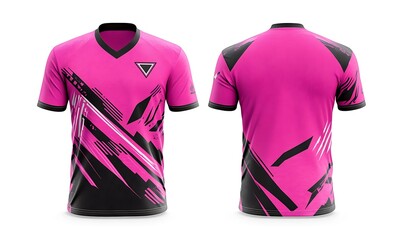 Pink and Black Abstract Design Jersey