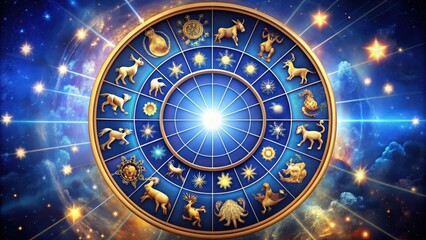 Wall Mural - horoscope wheel featuring all zodiac signs, astrology, horoscope, zodiac, wheel, signs, symbols, cel